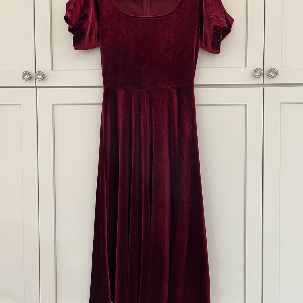 Cleo Wine Velvet Dress